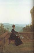 Carl Gustav Carus Woman on a Terrace (mk10) oil painting artist